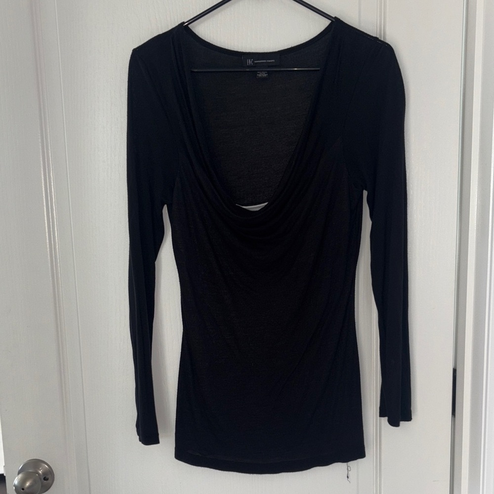 Women’s black Blouse with white liner